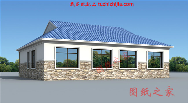 鄉下建房一層戶型圖,一層住宅設計圖紙,誰說一層平房不能叫別墅