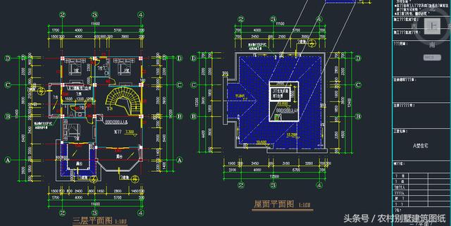 150平左右三層單家獨院式別墅方案圖，30萬建起來