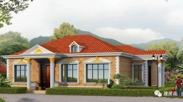 農村蓋一層平房設計圖大全，一層也能蓋出別墅型