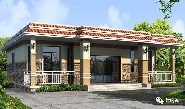 農村蓋一層平房設計圖大全，一層也能蓋出別墅型