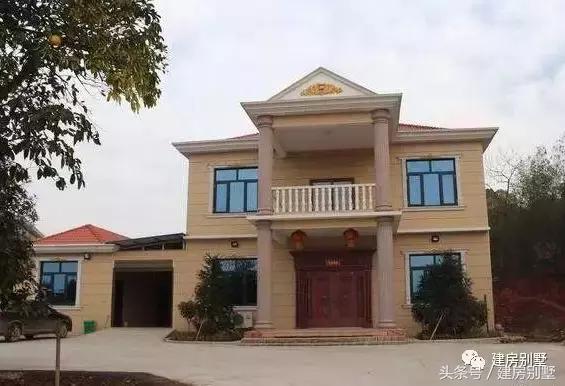 實拍15棟完工的二層農村別墅圖，造價20左右