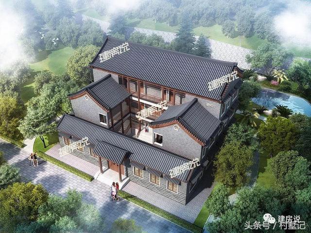 15棟四合院效果圖，中國傳統建筑100年不過時