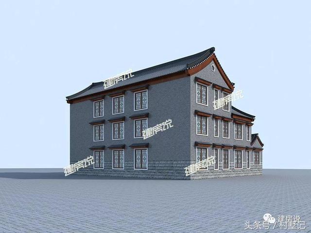 15棟四合院效果圖，中國傳統建筑100年不過時