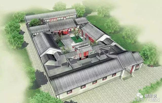 15棟四合院效果圖，中國傳統建筑100年不過時