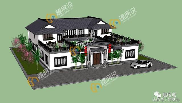 15棟四合院效果圖，中國傳統建筑100年不過時