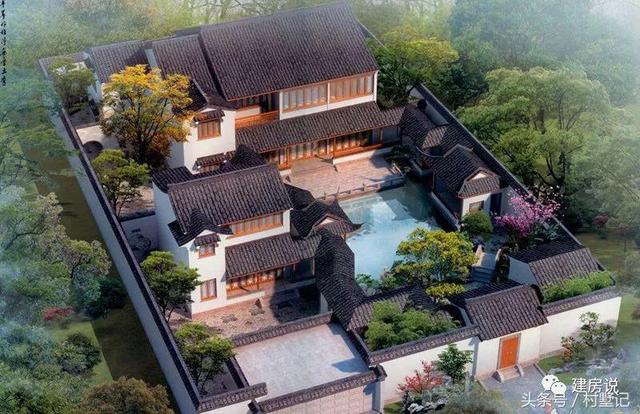 15棟四合院效果圖，中國傳統建筑100年不過時