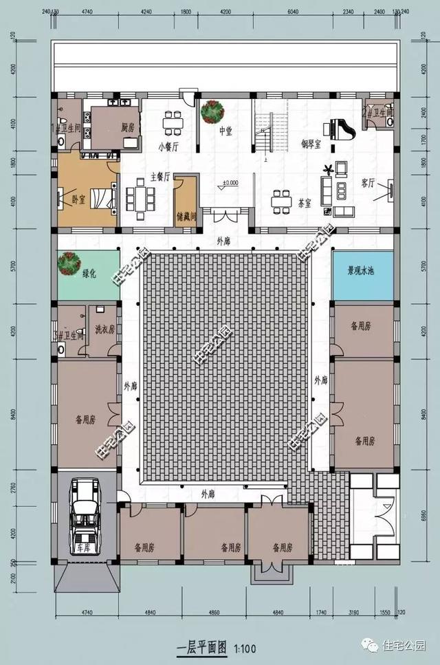 3套中國傳統四合院設計方案圖，四合院才稱得上豪宅