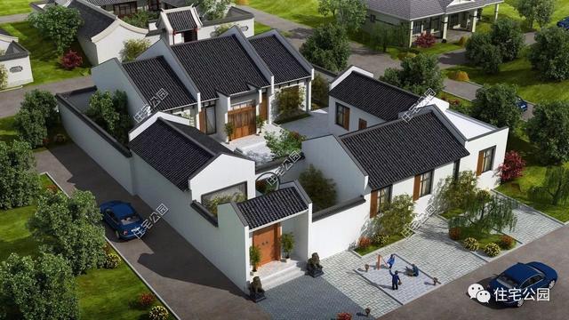 四合院戶型方案圖大全，徽派四合院PK北式四合院