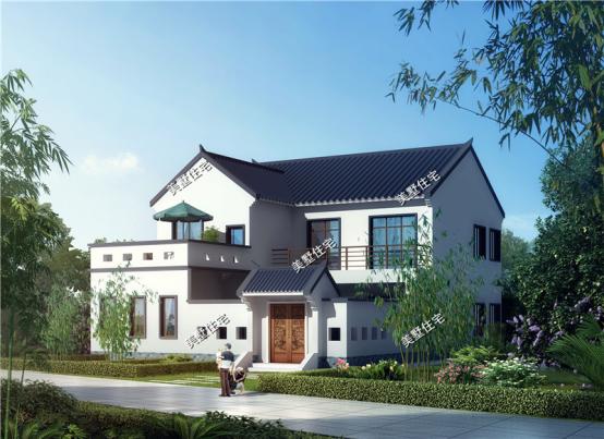 13X18米的農(nóng)村二層中式四合院方案戶型圖，農(nóng)村自建比較好