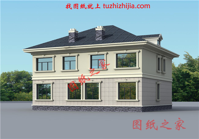 農(nóng)村簡(jiǎn)單雙拼小戶型，總面積190平方米，合理的利用了每一個(gè)空間