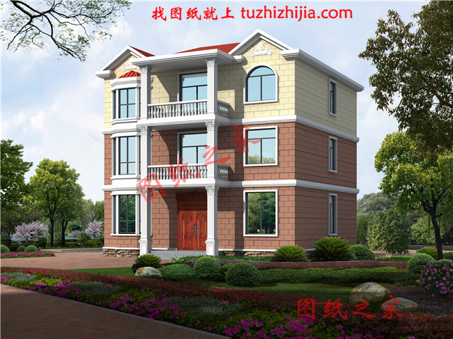 簡單實用新農村三層住宅房屋設計圖，時尚大氣，低調