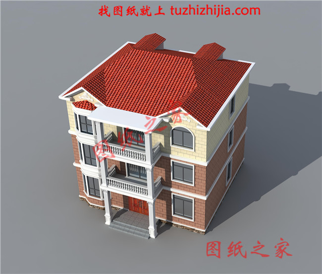 簡單實用新農村三層住宅房屋設計圖，時尚大氣，低調