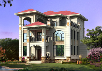 農村帶地下室二層半自建房屋設計圖,樓中樓設計,歐式風格