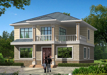 20萬左右普通農村房子設計圖，二層簡約小別墅