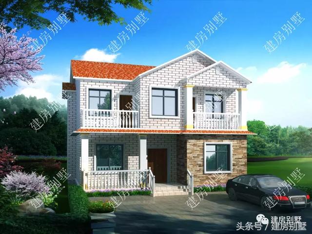 20萬自建鄉村田園二層小別墅，附方案圖和完工實景圖