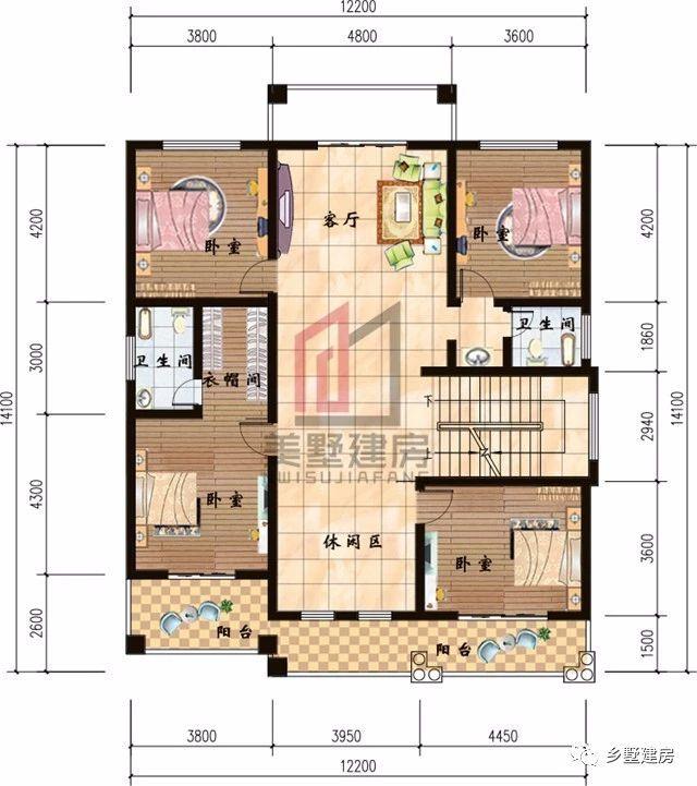 2套農村四層自建樓房戶型圖，1套豪華，1套普通，你怎么選？