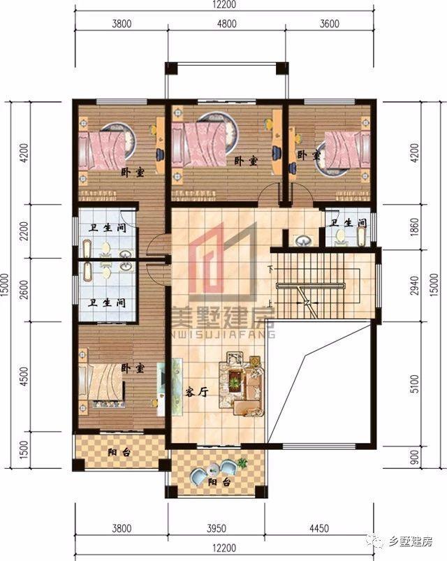2套農村四層自建樓房戶型圖，1套豪華，1套普通，你怎么選？