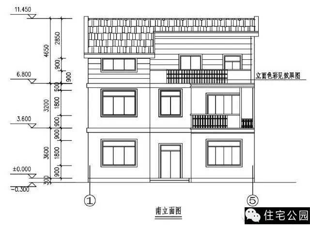 11.7X10米農村3層別墅，兩側無窗、方正實用
