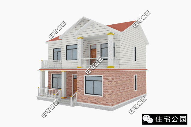 11X10.5米農(nóng)村二層別墅，造價(jià)17萬(wàn)、舒適田園