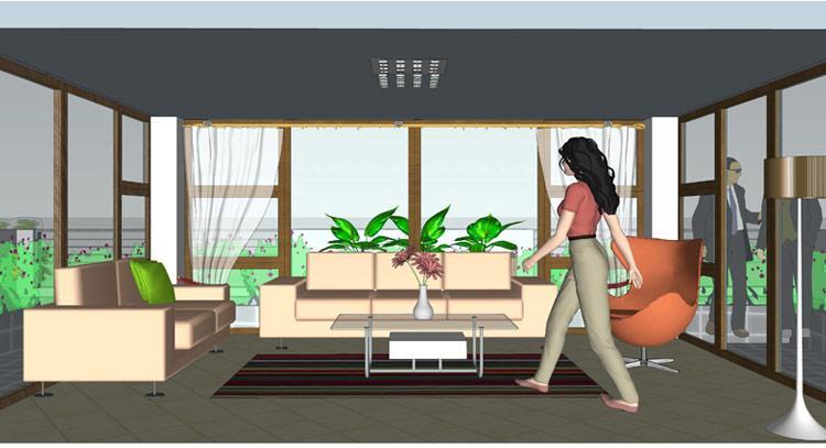 [房先生]三層對稱自建房別墅圖紙 現代中式帶陽光房大露臺