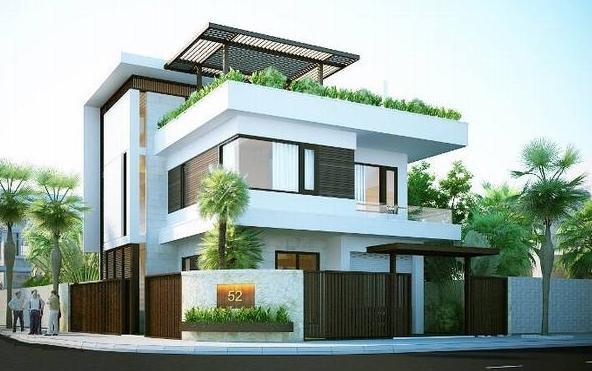 12米面寬臨街自建，3層現代別墅帶露臺花園，布局真詳細！