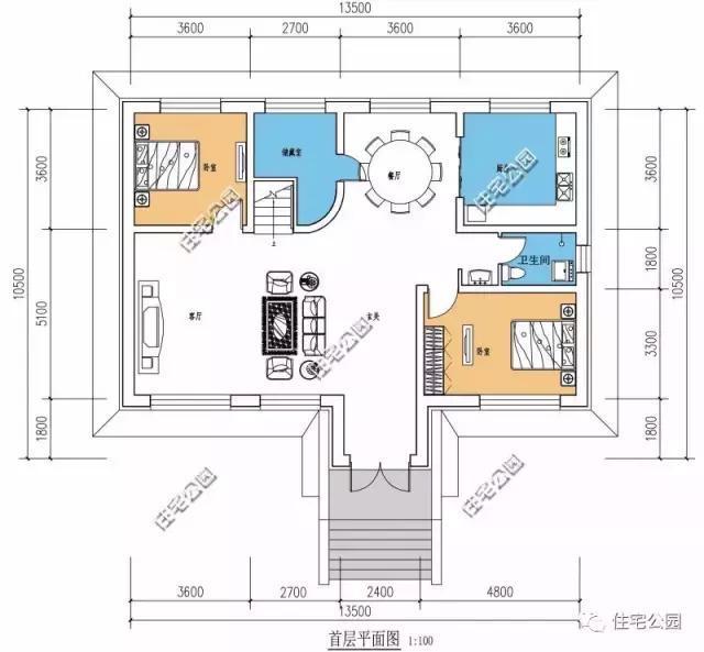 13.5X10米田園別墅，時尚實用，造價24萬！