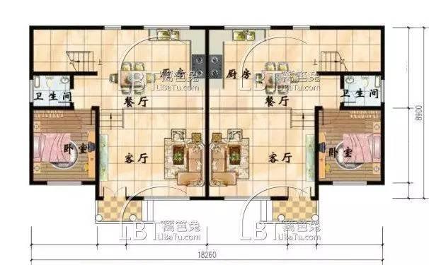 10套自建房雙拼別墅 兄弟聯(lián)排別墅全套圖紙，第八套最受歡迎！