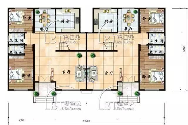 10套自建房雙拼別墅 兄弟聯(lián)排別墅全套圖紙，第八套最受歡迎！