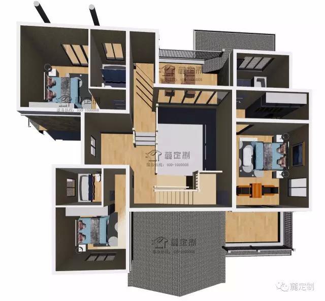 6室3廳6衛經典自建別墅全套圖紙分享