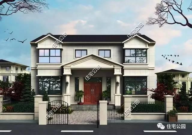 農村別墅簡歐滿街，土豪開始法式了，3套戶型含平面圖