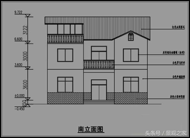 二層帶閣樓新農村別墅設計圖紙（帶效果圖）