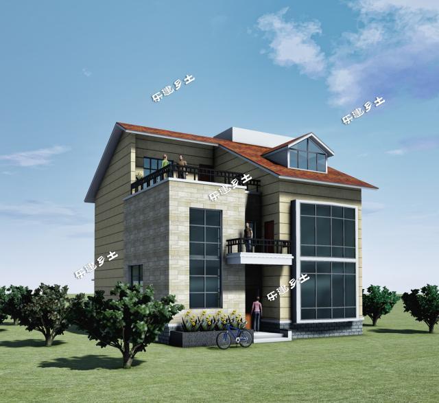 10x12米兩層半英倫別墅全套圖紙，占地面積小，實用又大方！