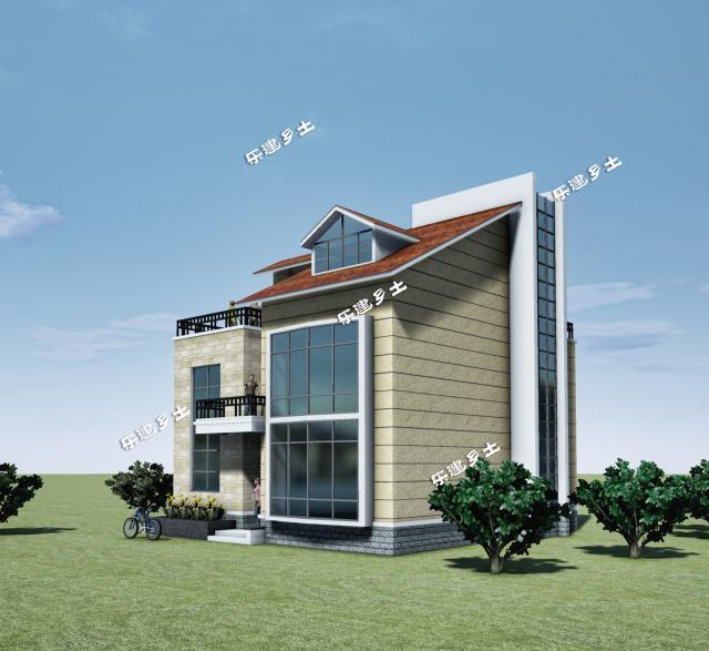 10x12米兩層半英倫別墅全套圖紙，占地面積小，實用又大方！