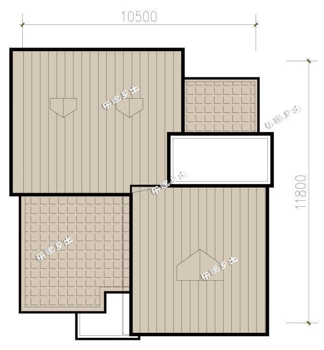 10x12米兩層半英倫別墅全套圖紙，占地面積小，實用又大方！