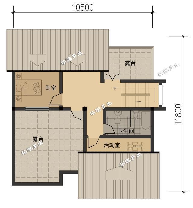 10x12米兩層半英倫別墅全套圖紙，占地面積小，實用又大方！