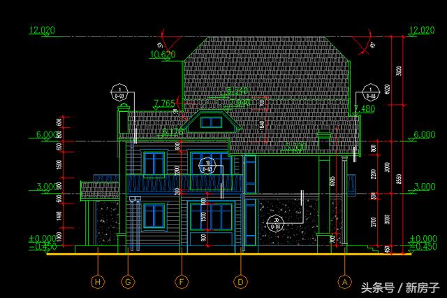 12.74x14.49三層個性年輕小別墅