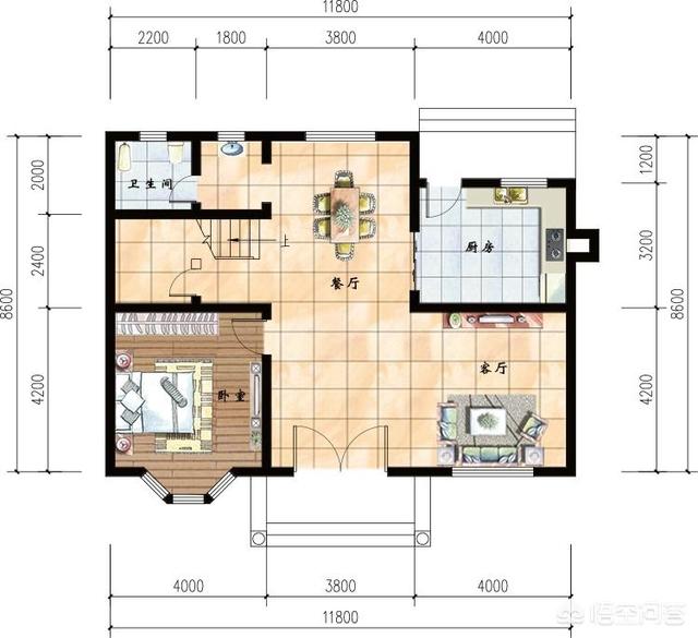 宅基地長12米寬9米帶雙衛生間怎么設計圖紙？