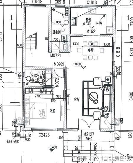 8.5X11.5米三層農村自建房設計方案圖，30-40萬建主體