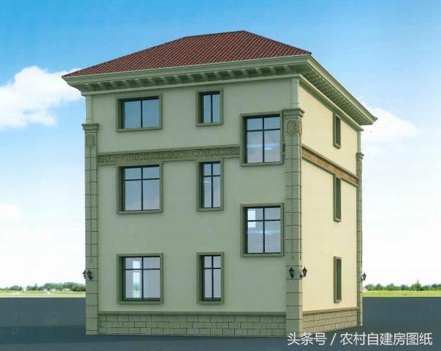 8.5X11.5米三層農村自建房設計方案圖，30-40萬建主體