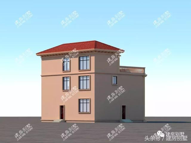 2棟面寬12米三層農村房屋方案圖，第一棟受追捧