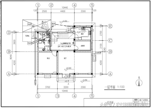 10.44米X9.24米二層新農(nóng)村獨棟房子設計圖，田園氣息