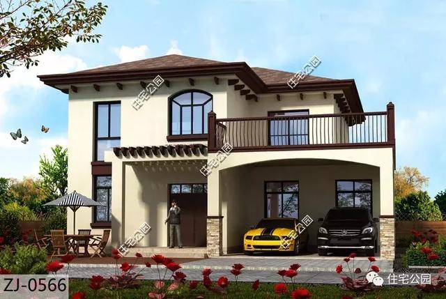 5套占地100平的時尚二層小洋樓圖，2026年新款