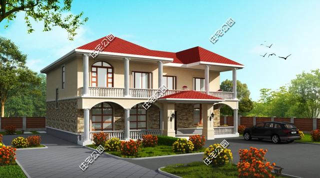 5套占地100平的時尚二層小洋樓圖，2026年新款