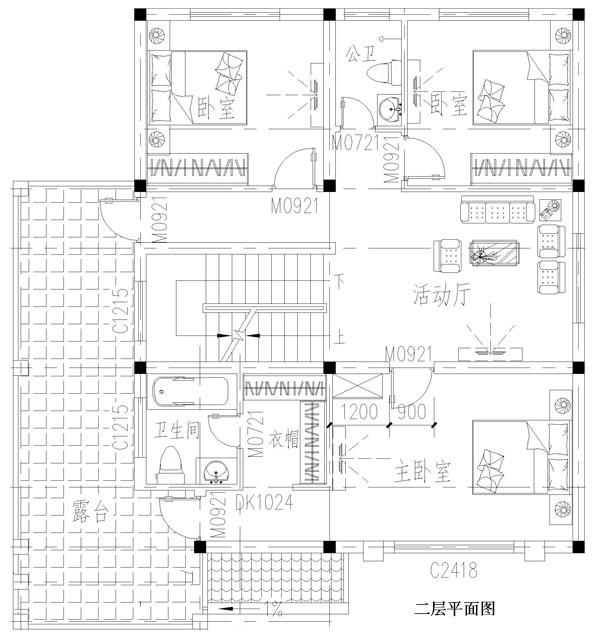 造價低的二層簡單房子方案圖，20萬建主體沒問題