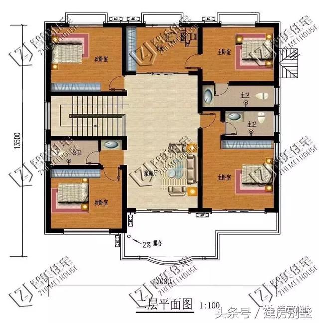 2款簡約時尚的兩層小樓設計圖，第一款最受歡迎