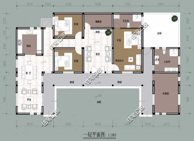 3款農村三合院戶型圖，喜歡中式建筑的收藏