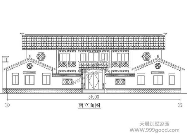 鄉(xiāng)村自建三合院別墅設(shè)計(jì)圖，古樸大氣高品位