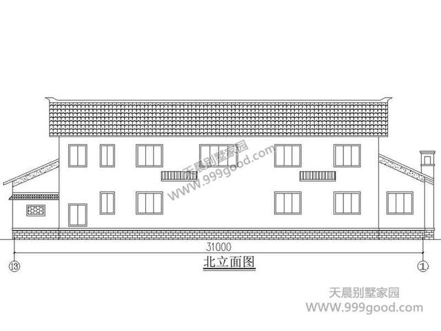 鄉(xiāng)村自建三合院別墅設(shè)計(jì)圖，古樸大氣高品位
