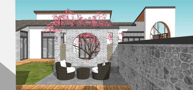 現(xiàn)代新中式二層三合院設計方案圖，低調(diào)，有品位