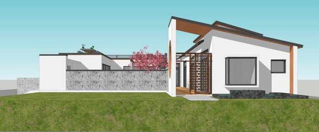 現(xiàn)代新中式二層三合院設計方案圖，低調(diào)，有品位